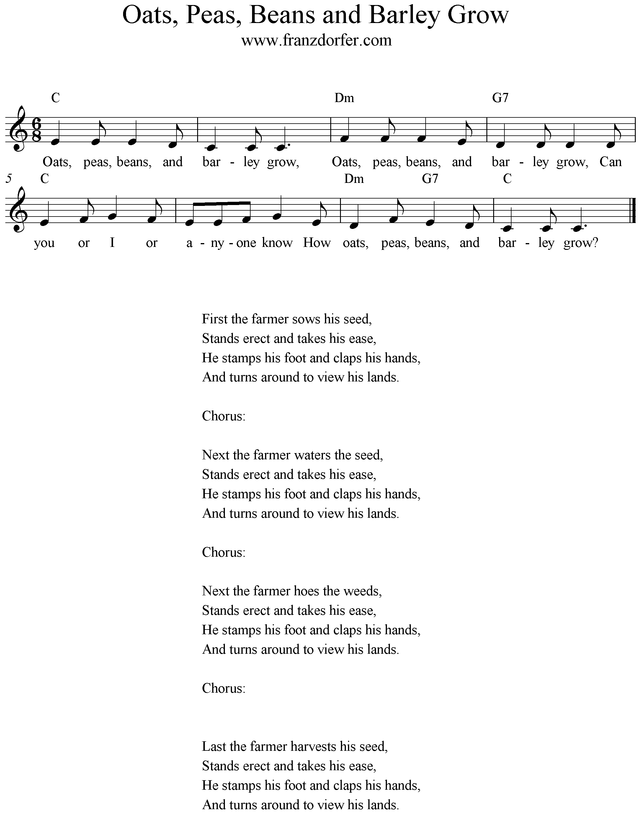 Oats Peas Beans and barley Grow